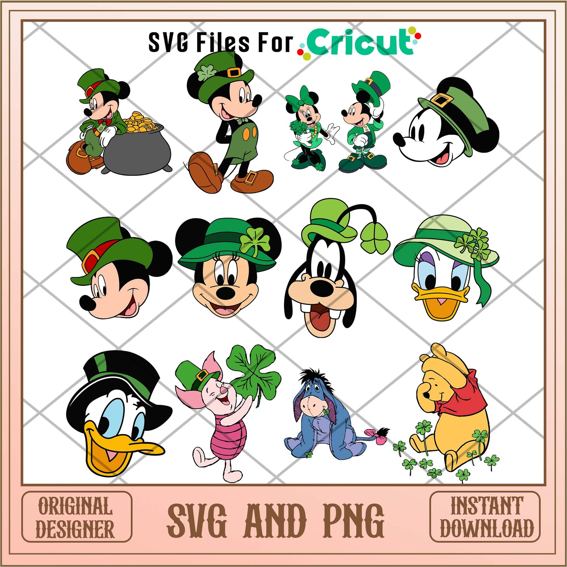 Disney friends St.patrick day svg bundle ver 2