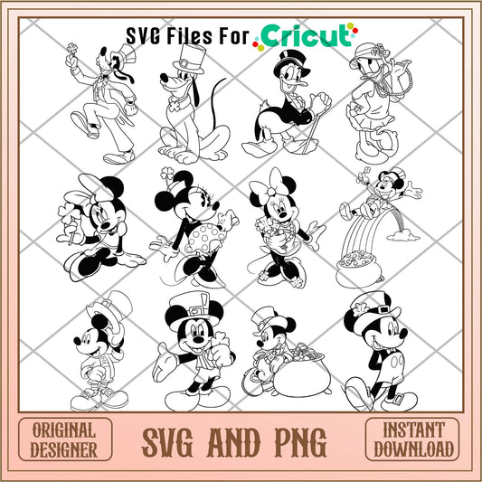 Disney friends St.patrick day svg bundle ver 4