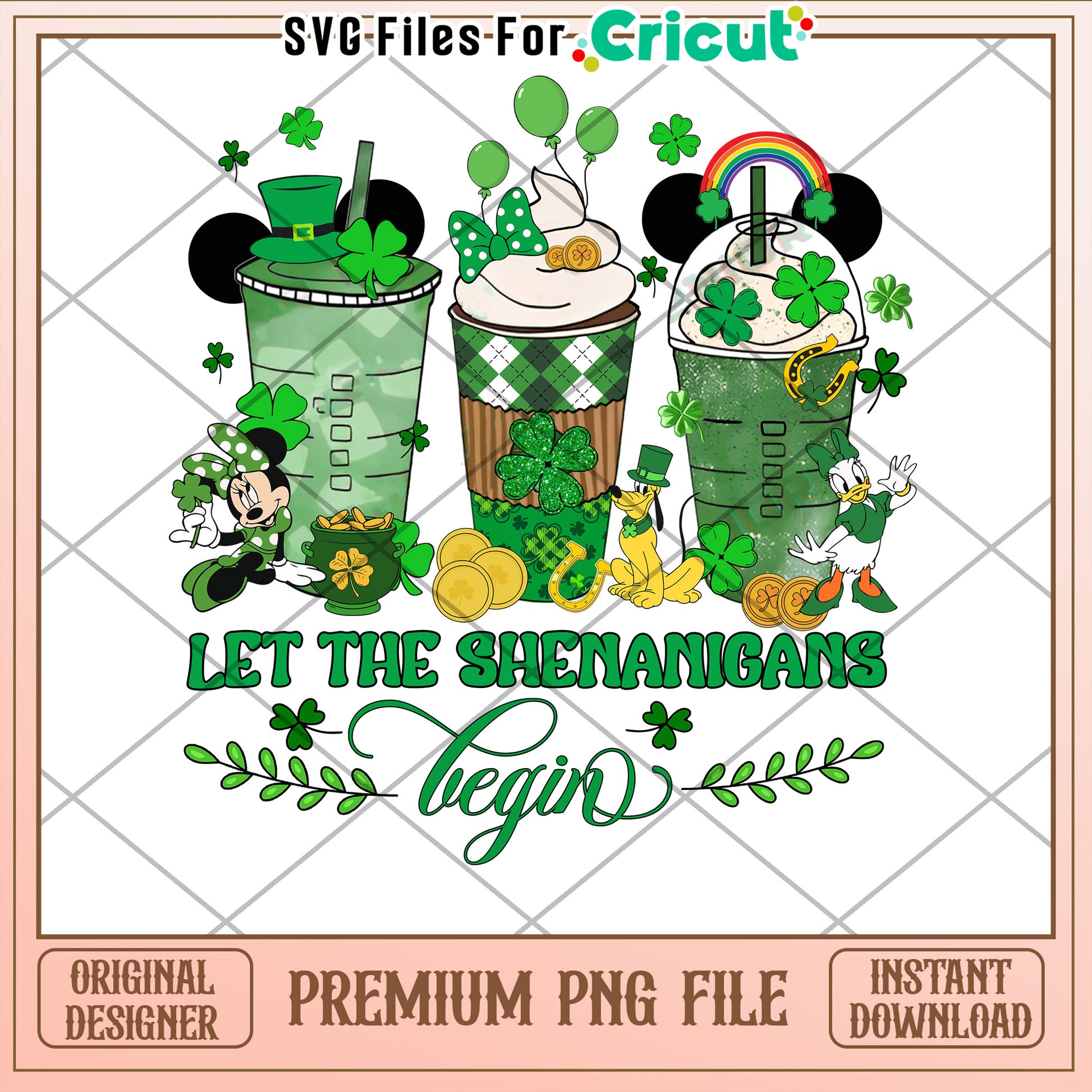 Disney St Patricks Day PNG Sublimation