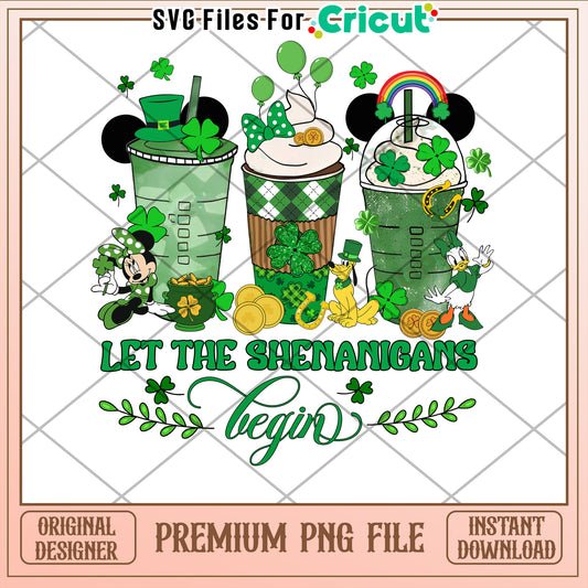 Disney St Patricks Day PNG Sublimation