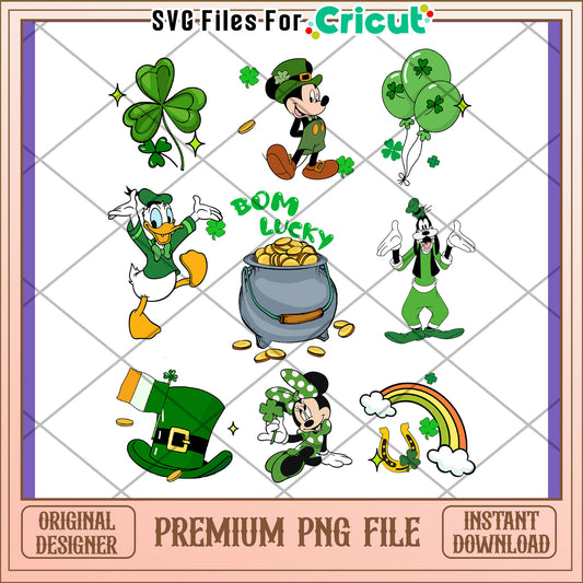 Disney St Patricks Day PNG Sublimation