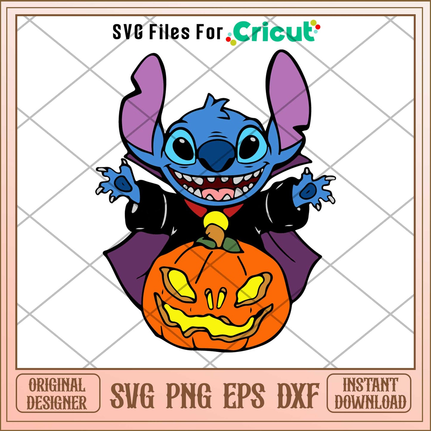 Disney Stitch Halloween Pumpkin svg, Disney characters svg, Digital Download
