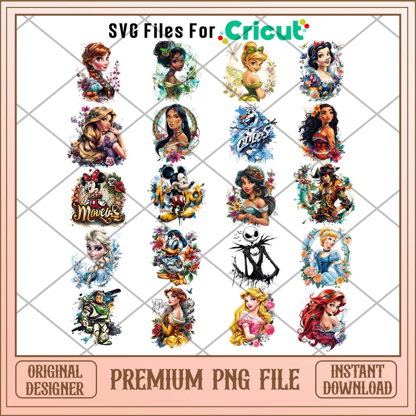Disney Tatoo png bundle, Disney chibi movies bundle, Disney png