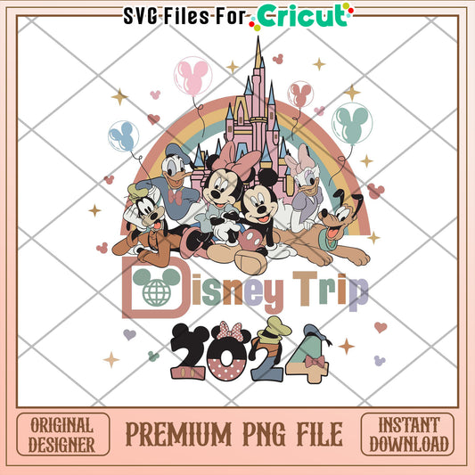 Disney Trip 2024 PNG Cricut File