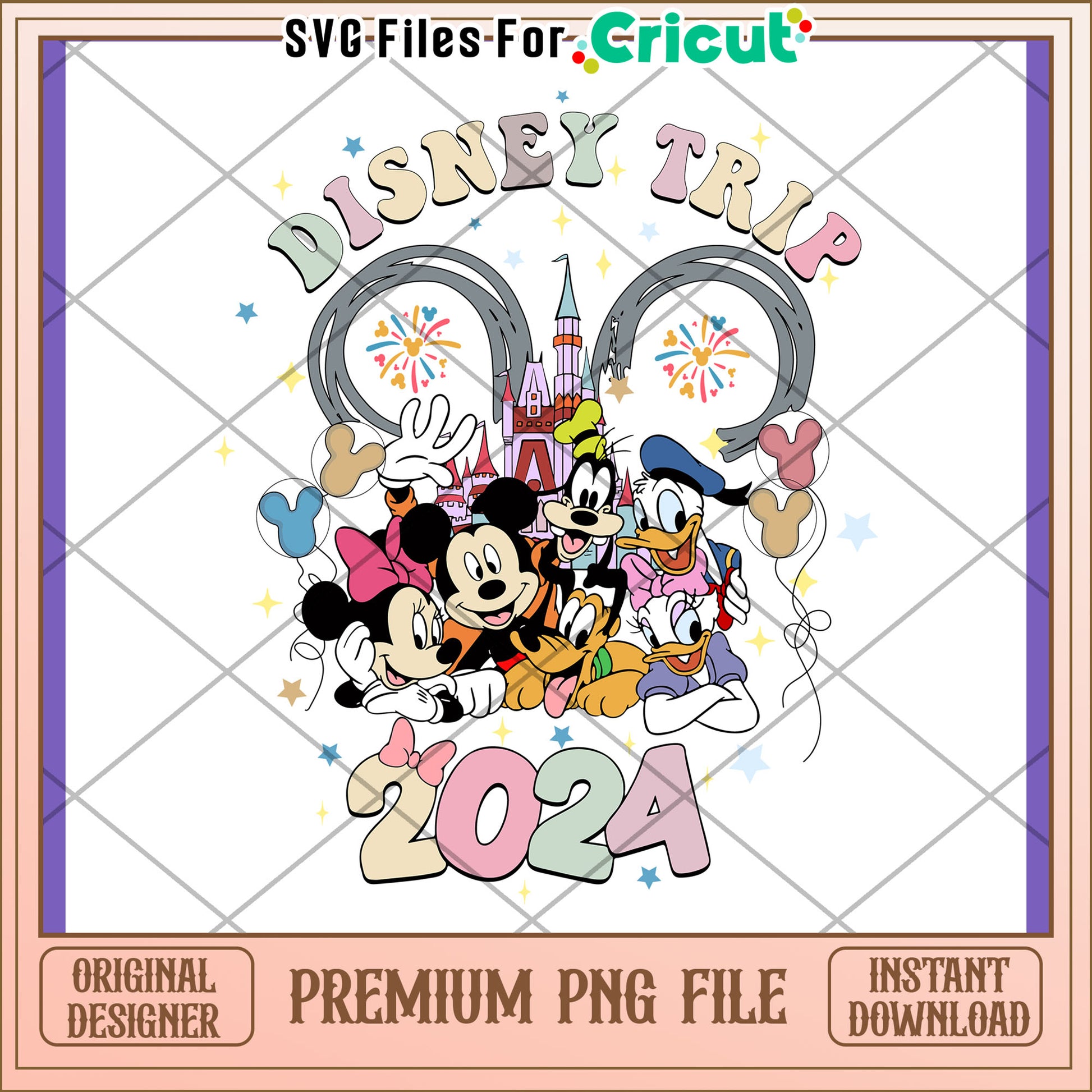 Disney Trip 2024 PNG Design