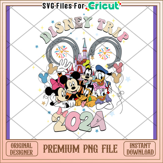 Disney Trip 2024 PNG Design
