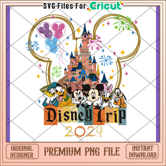 Disney Trip 2024 PNG Design Download