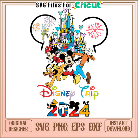 Disney Trip 2024 SVG Design for Magical Family Adventures