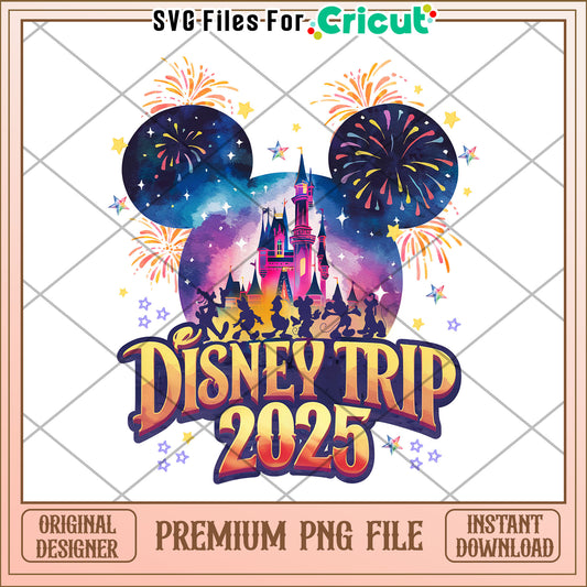 Disney Trip 2025 Magical Castle PNG