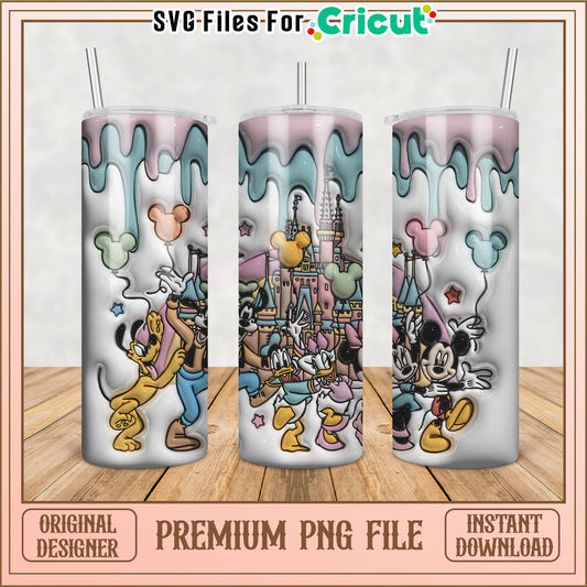 Disney Tumbler Design PNG File for Cricut Instant Download Art