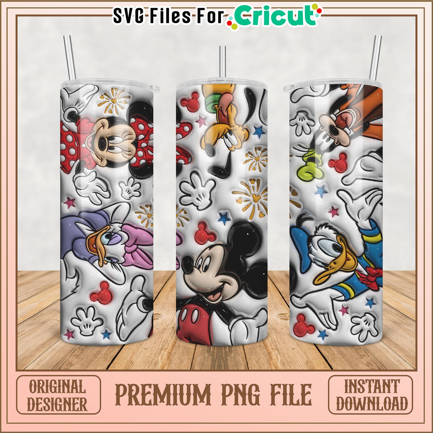 Disney Tumbler PNG Design for Cricut Instant Download Files