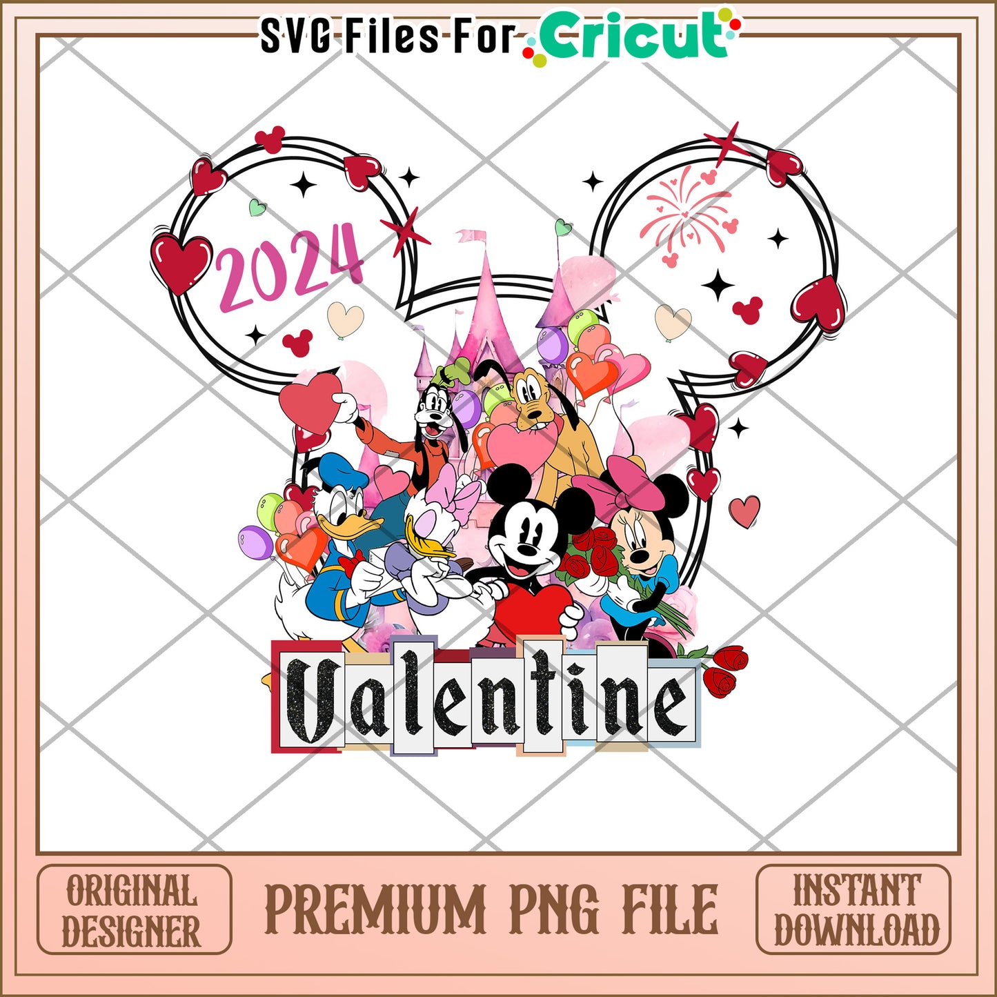 Disney Valentine PNG 2024 Cricut Design