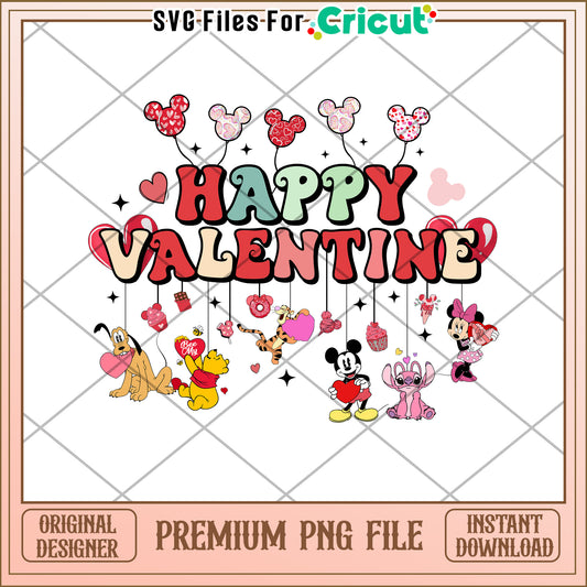 Disney Valentine PNG Happy Valentines Day Design