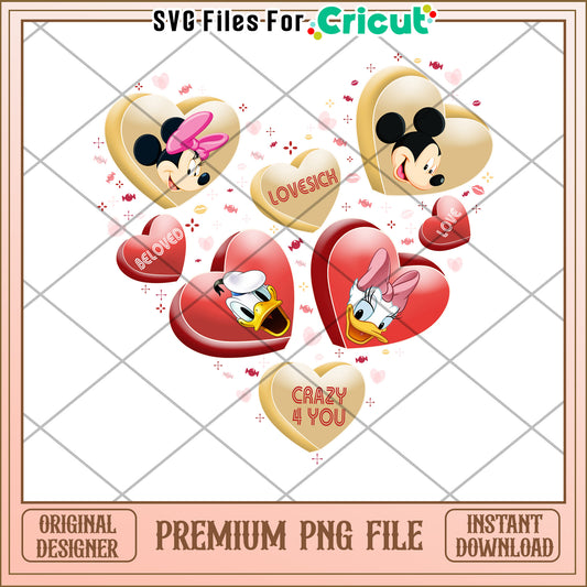 Disney Valentine PNG Mickey Minnie Love