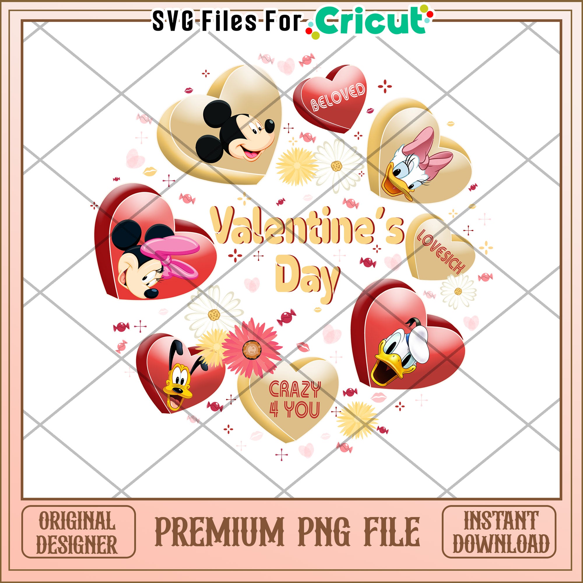 Disney Valentines Day PNG Design – svg files for cricut