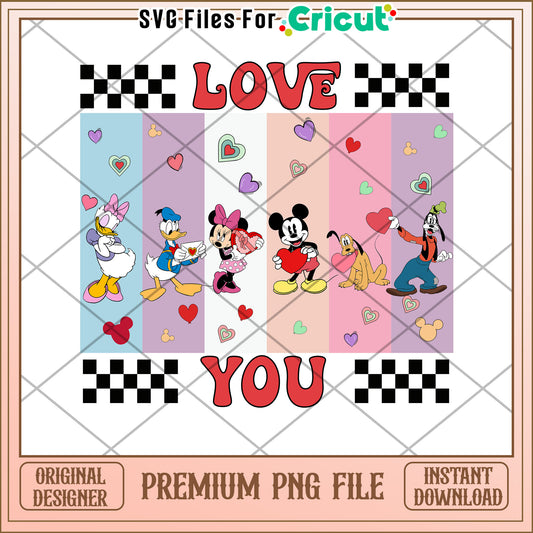 Disney Valentines PNG Cricut File