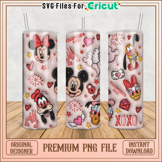 Disney Valentines Tumbler PNG