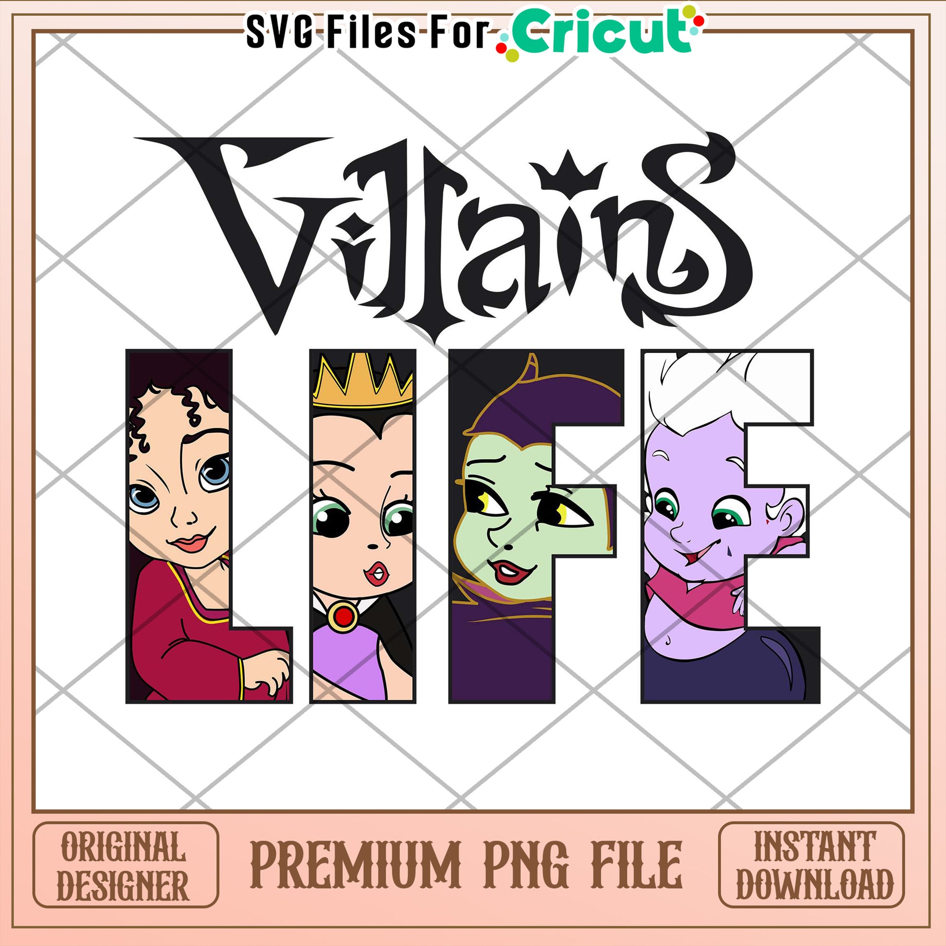 Disney Villain Baby PNG Cricut File