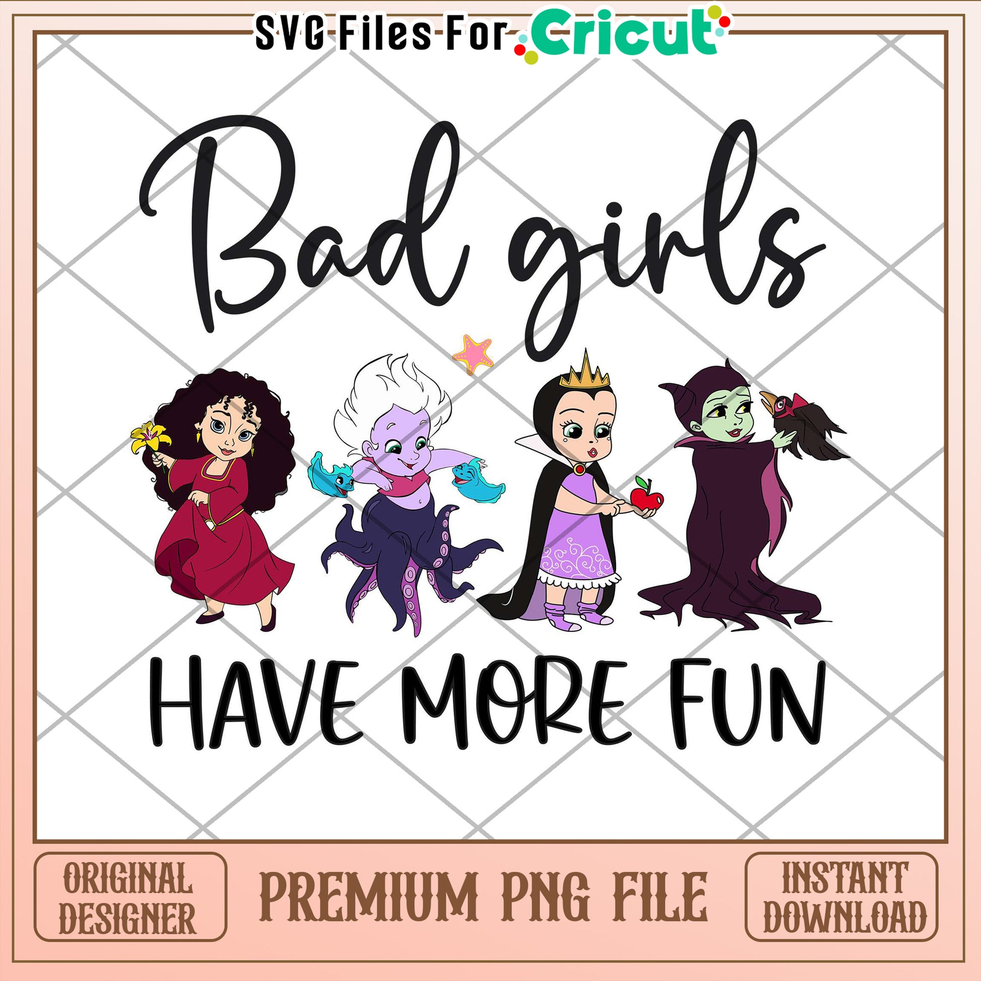 Disney Villain Girls PNG Cricut Design