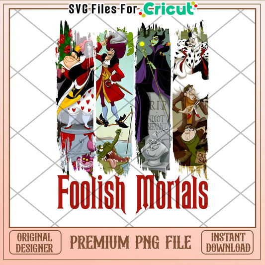 Disney Villains PNG Design Instant Download