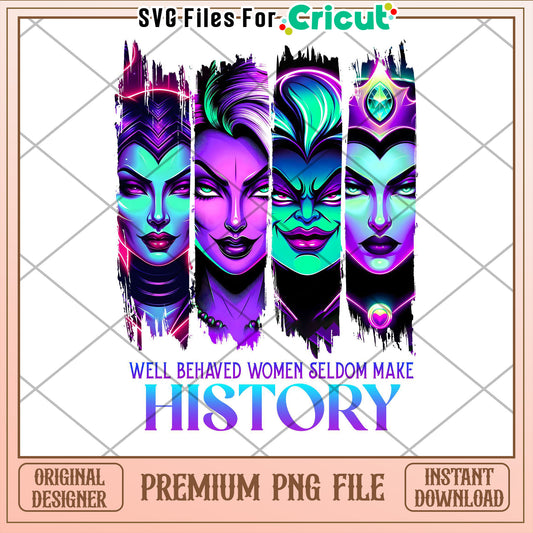Disney Villains PNG Sublimation Design