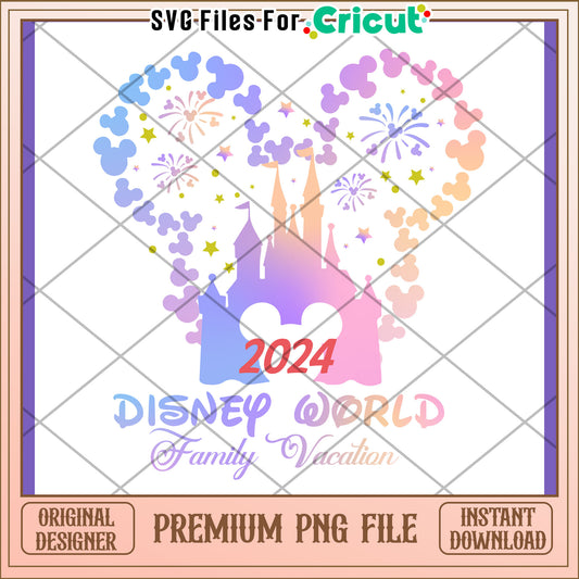 Disney World 2024 Family Vacation PNG