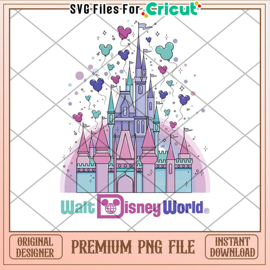 Disney World Castle PNG Cricut File