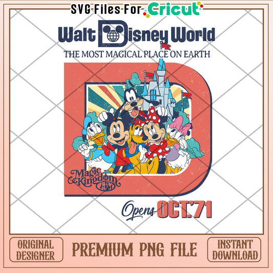 Disney World Retro PNG Design