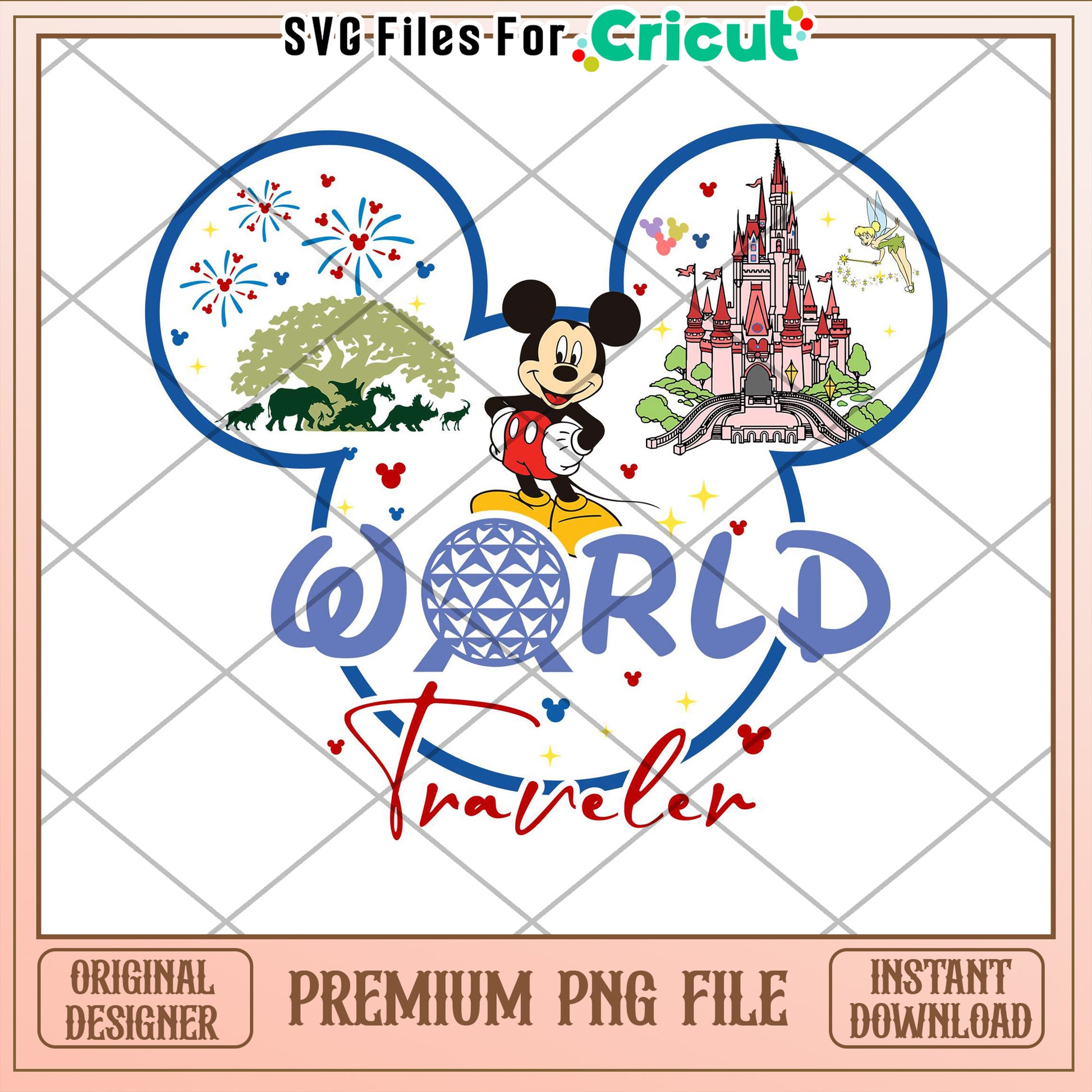 Disney World Traveler Mickey PNG
