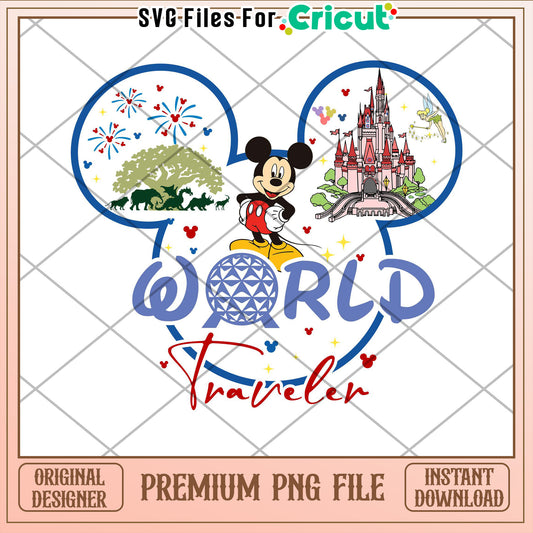 Disney World Traveler Mickey PNG