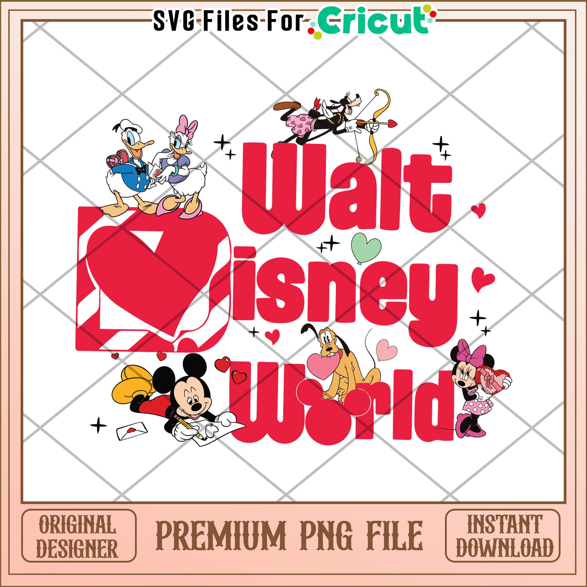 Disney World Valentines PNG Design