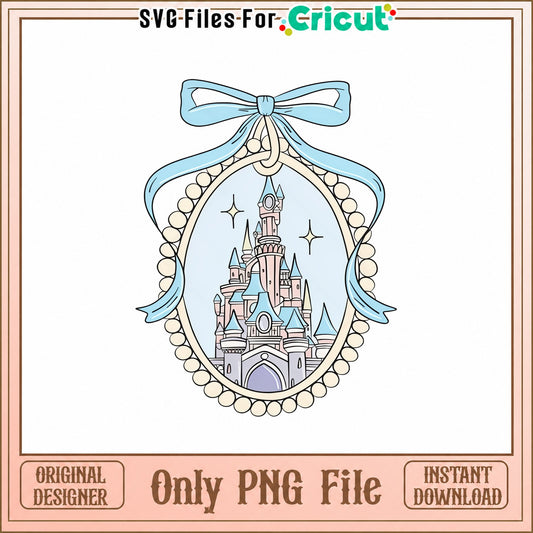 Disney Castle Ornament PNG, Princess Castle Clipart, Cricut PNG