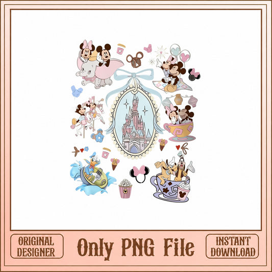 Disney Castle SVG Bundle, Mickey Minnie Donald Dumbo, PNG SVG