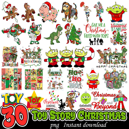 Toy Story Christmas Bundle PNG, Disney Christmas bundle