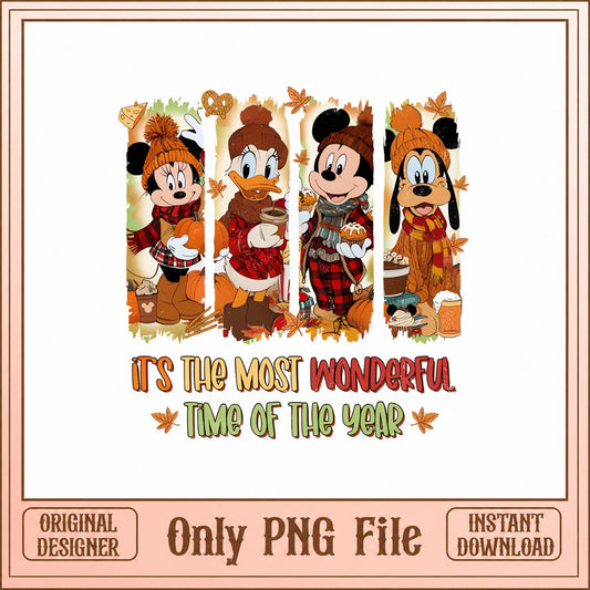 Disney Fall Friends PNG, Mickey Minnie Thanksgiving, Autumn PNG