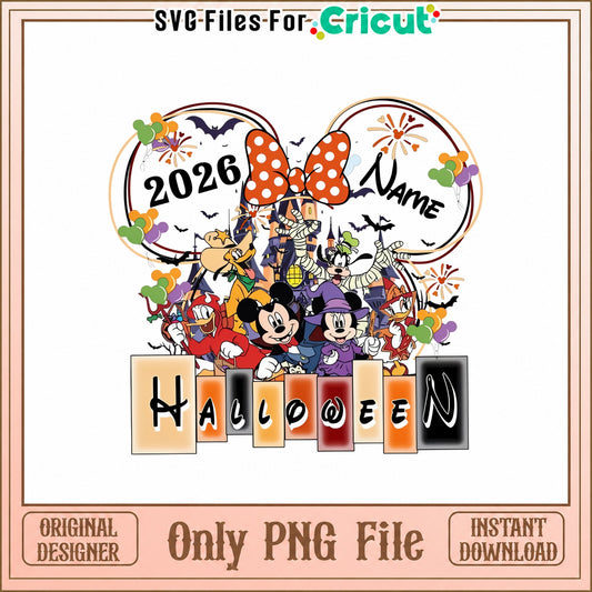 Disney Halloween 2026 Castle PNG, Mickey And Friends, Cricut PNG