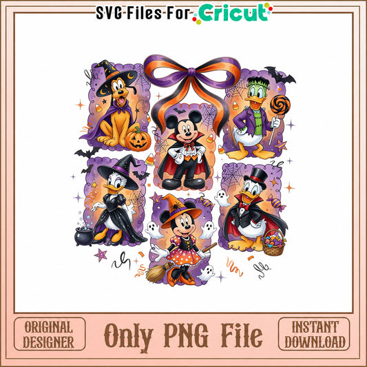 Disney Halloween Bundle PNG, Mickey And Friends, Cricut PNG