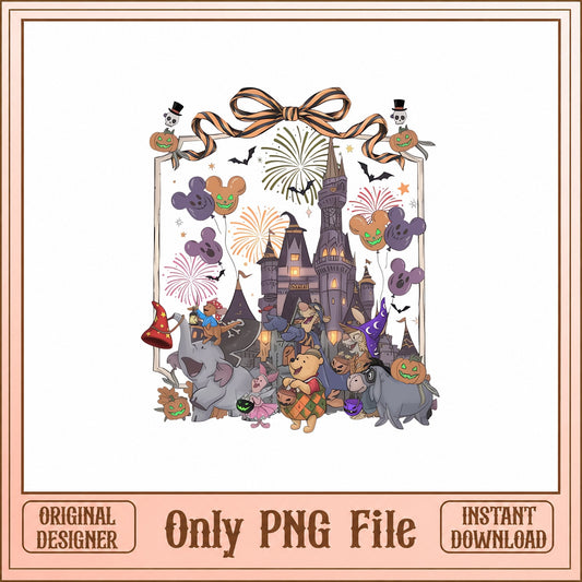 Disney Halloween Castle PNG, Winnie The Pooh Halloween, Mickey Mouse PNG