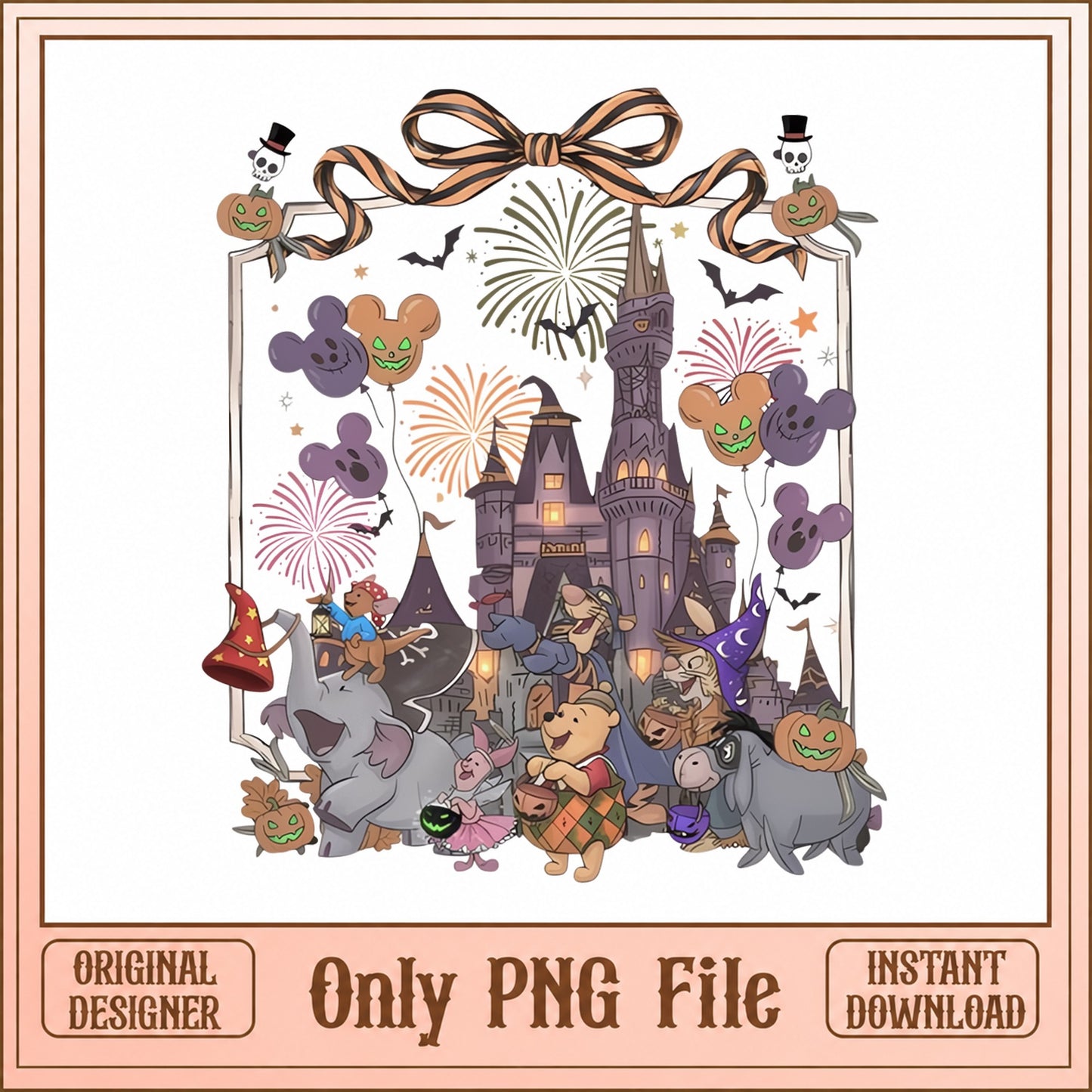 Disney Halloween Castle PNG, Winnie The Pooh Mickey Mouse, PNG