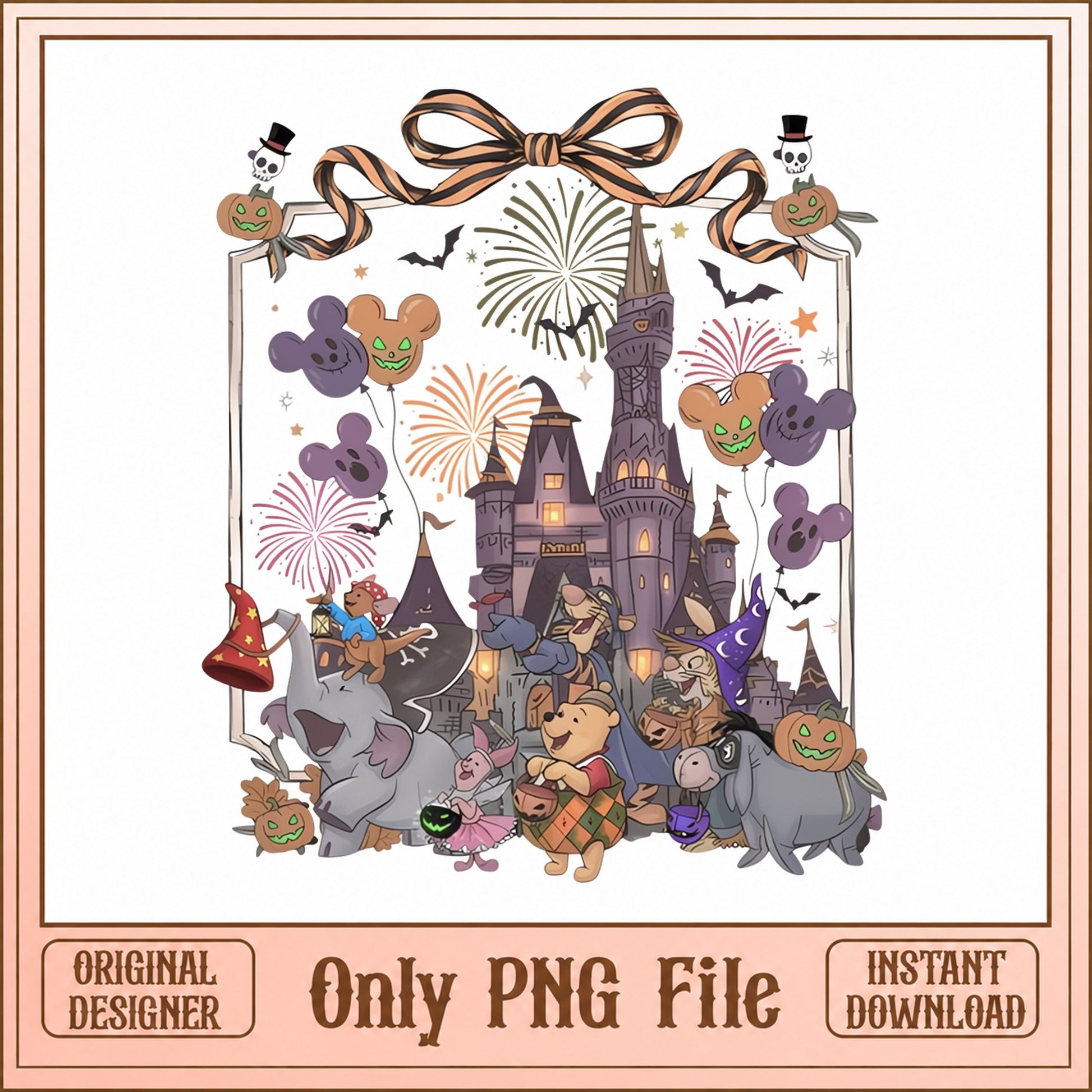 Disney Halloween Castle PNG, Winnie The Pooh Mickey Mouse, PNG