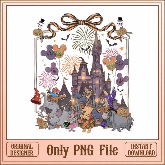 Disney Halloween Castle PNG, Winnie The Pooh Mickey Mouse, PNG