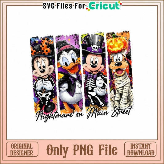 Disney Halloween Characters PNG, Mickey Minnie Pluto, PNG File