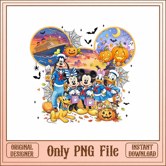 Disney Halloween Cruise SVG, Mickey And Friends, Halloween PNG