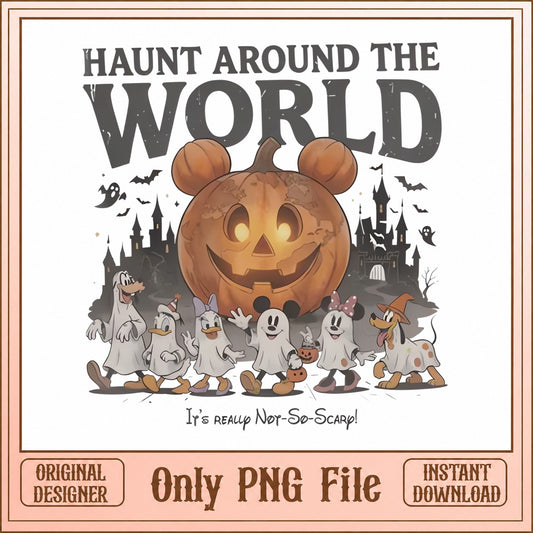 Disney Halloween Haunt Around The World PNG, Mickey Mouse PNG