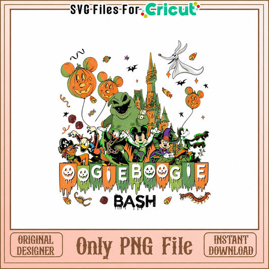 Disney Halloween Oogie Boogie Bash PNG, Mickey Pumpkin, Castle PNG