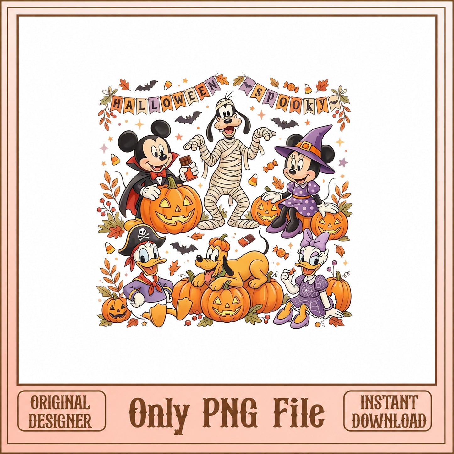 Disney Halloween PNG Bundle, Mickey And Friends, Spooky PNG