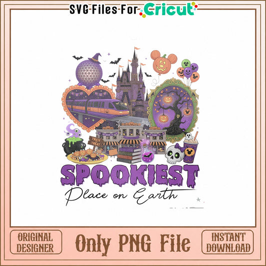 Disney Halloween PNG Bundle, Spookiest Place On Earth, PNG