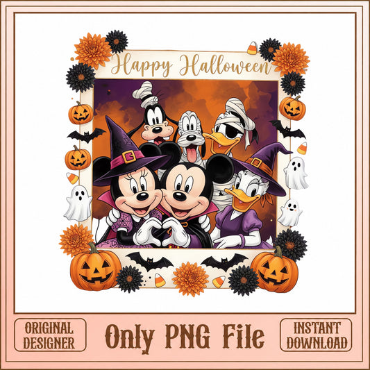 Disney Halloween PNG, Mickey And Friends, Happy Halloween PNG