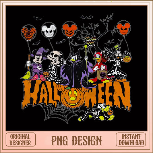 Disney Halloween PNG, Mickey And Friends Trick Or Treat, Spooky Mickey PNG