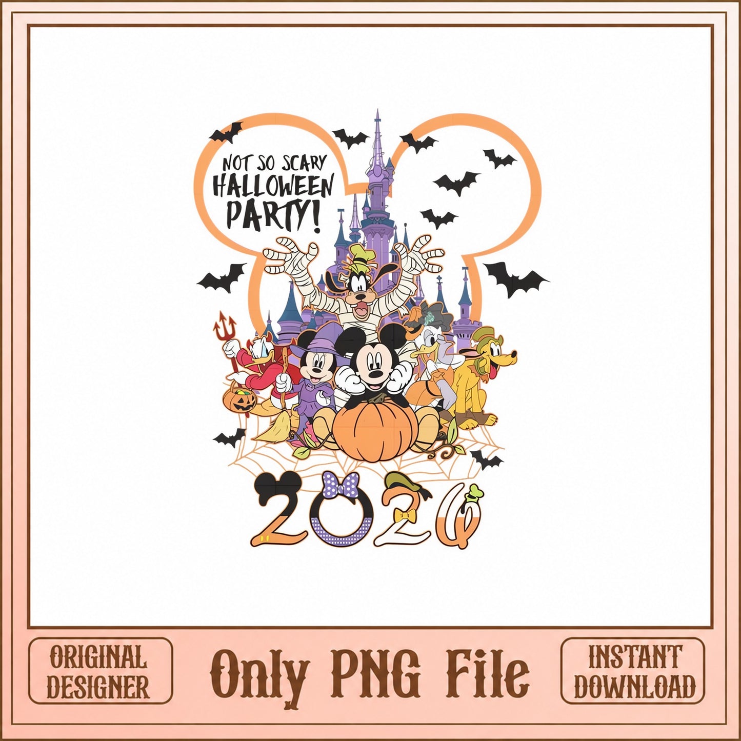 Disney Halloween Party PNG, Mickey And Friends, Not So Scary PNG